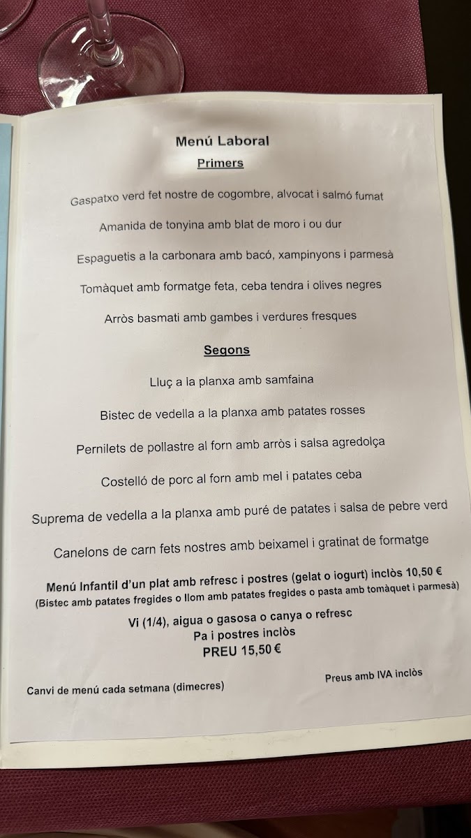 Bar Restaurant EL PAS Menu - Image 2